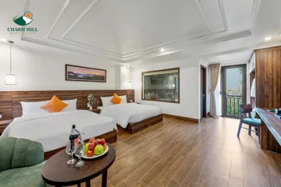 Habitación con dos camas — Charm Hill Sapa Hotel